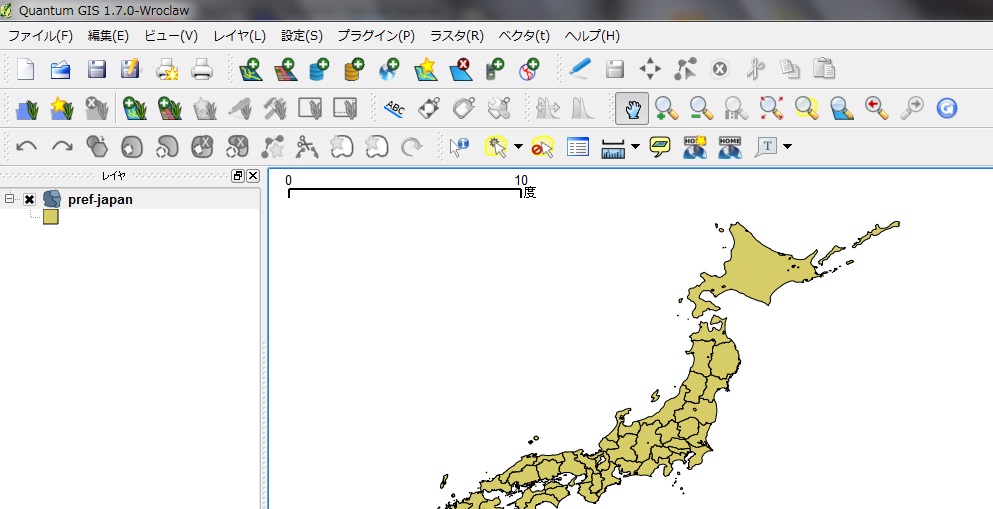 都道府県色塗り用shapeファイル 英語表記 いとちり